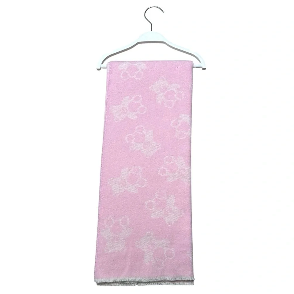 La Copertina Made in ITALY Baby Girl Blanket Pink Teddy Bear 27